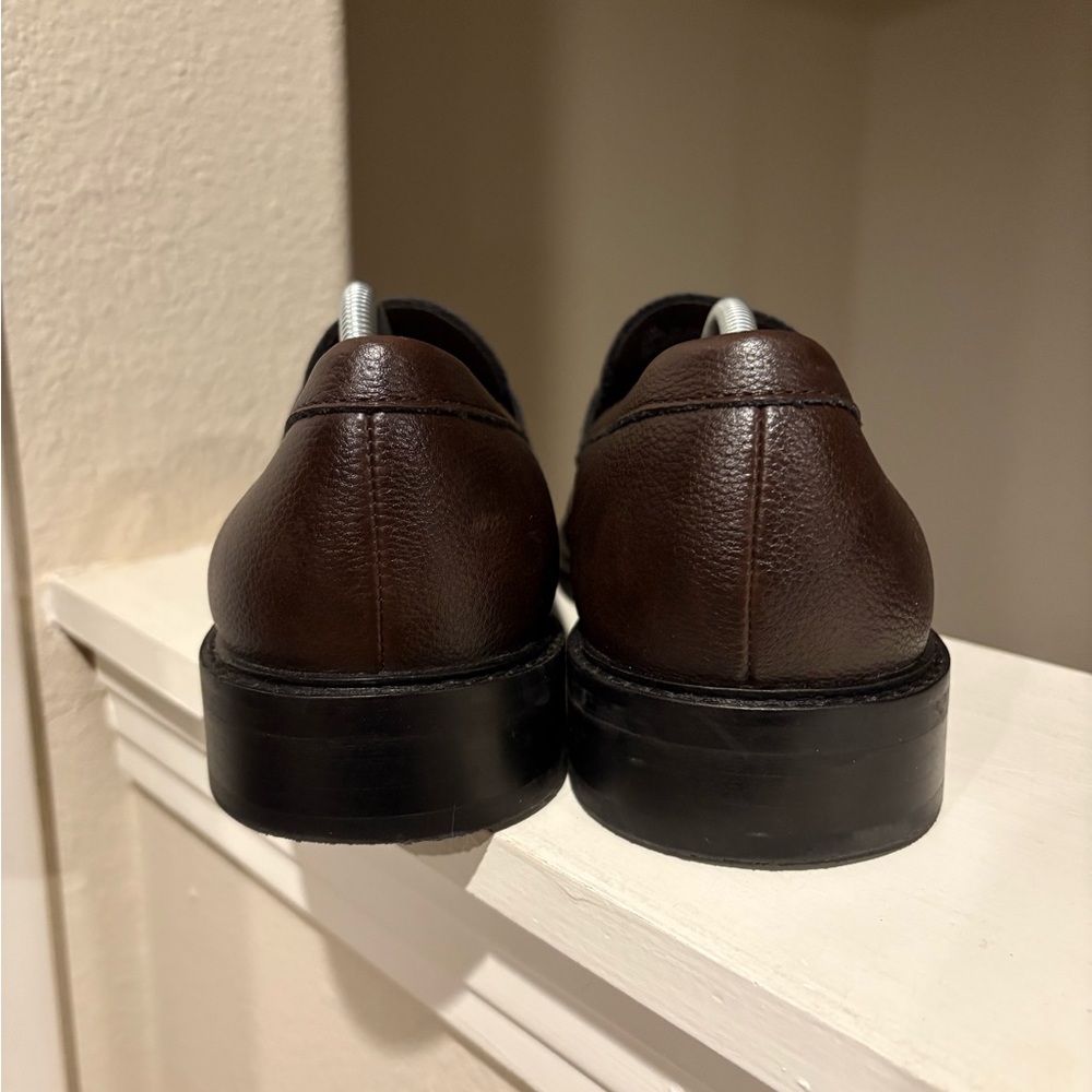 Abound Ortholite Eco Insole Brown Soft Faux Leather Comfort Penny Loafer Mens 11 - Picture 4 of 10